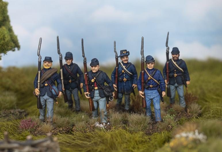 photo of blue ACW figures in a diorama