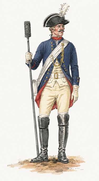 Drawing of artilleryman